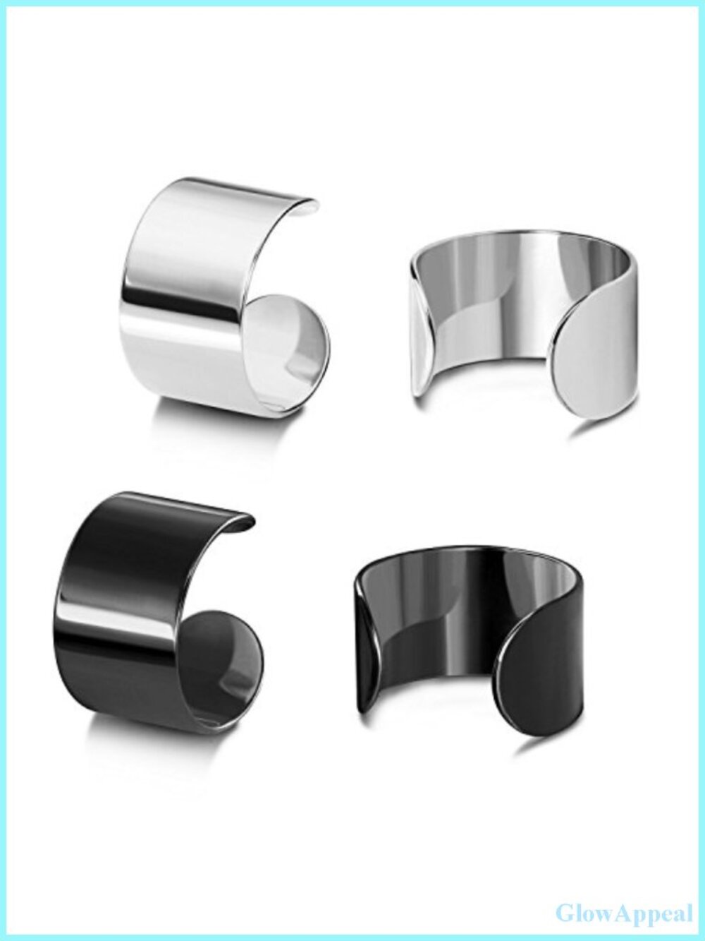 Earcuffs Stainless Steel Helix Cartilage Clip on Wrap Punk Earrings Non
